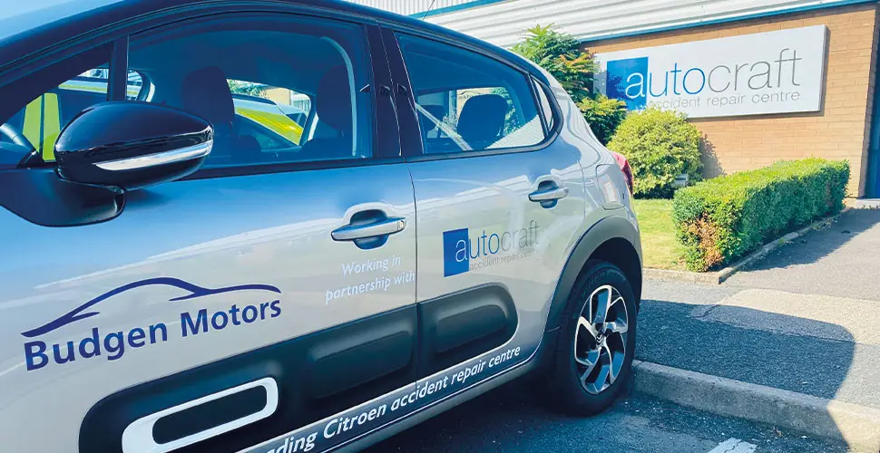 Citroën approved repairer sign at Autocraft Telford