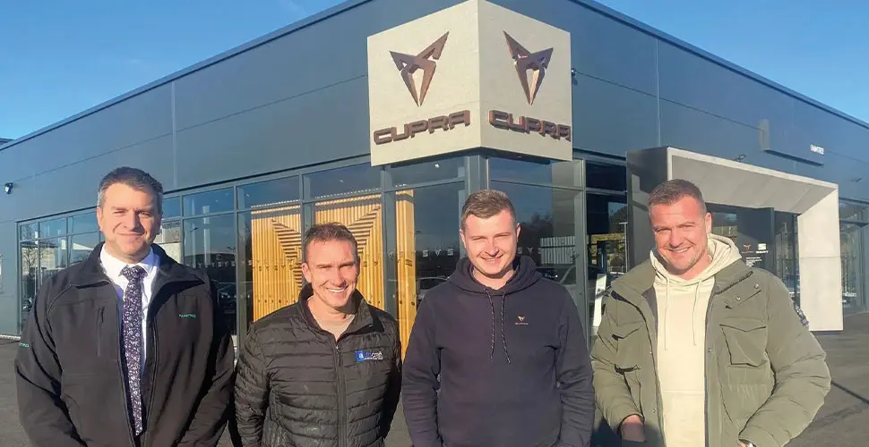 Cupra approved repairer sign at Autocraft Telford