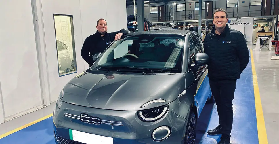 Fiat & Abarth approved repairer sign at Autocraft Telford