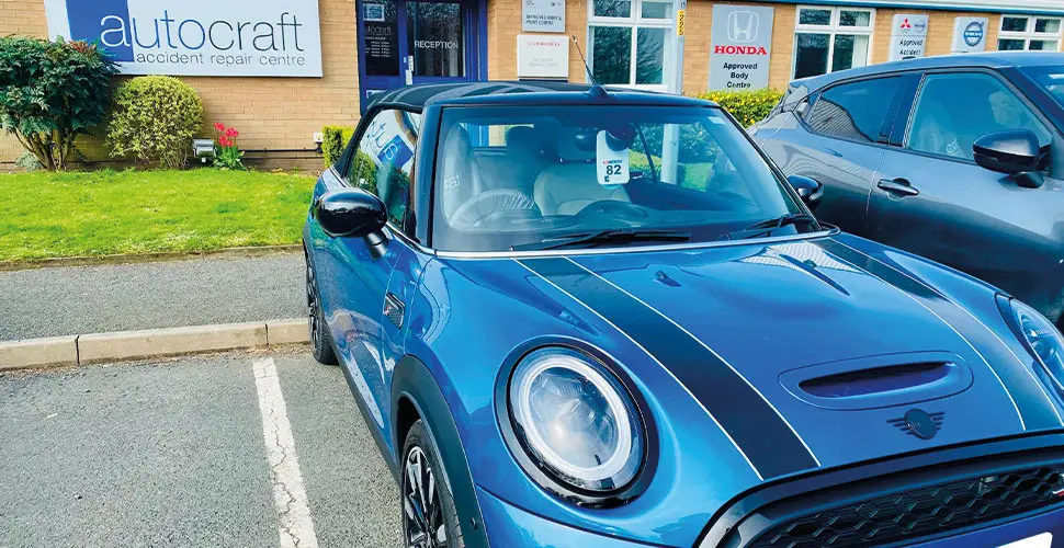 MINI approved repairer sign at Autocraft Telford