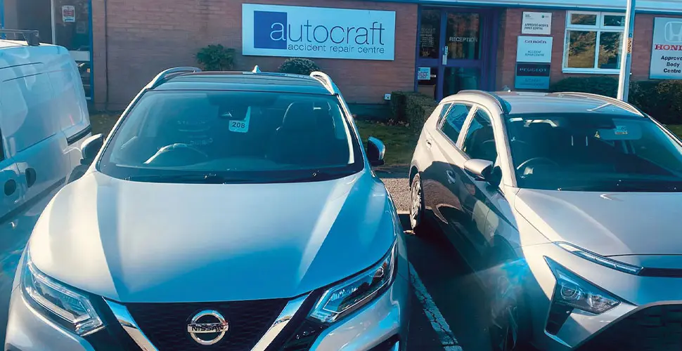 Nissan approved repairer sign at Autocraft Telford