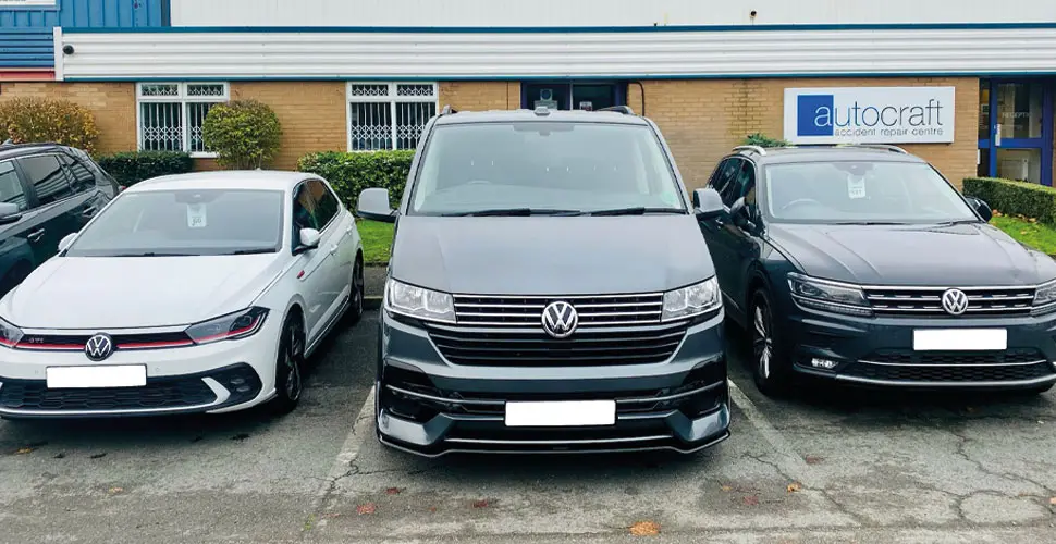 Volkswagen approved repairer sign at Autocraft Telford